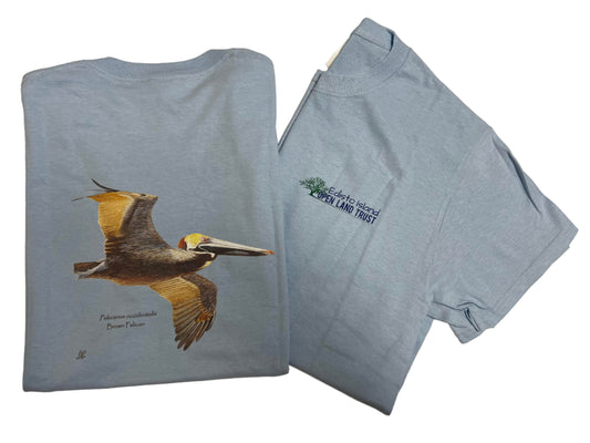 Brown Pelican Short Sleeve Blue